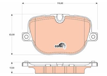 Fren Disk Balata Arka TRW GDB1824  LR025739 AH422C562BA AH422C562BB LR015577