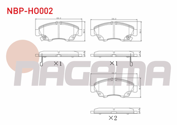 Fren Disk Balata Ön NAGAMA NBP-HO002  