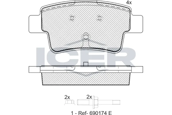 Fren Disk Balata Arka Abarth Grande Punto (199)(2008->)  SANGSIN SP1809