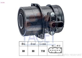 Hava Debimetresi  FACET 10.1191  74906461B 074 906 461 B 74906461BX 074 906 461 BX 5033320AA K05033320AA 1209109 1 209 109 3M2112B529AA 3M21-12B529-AA MN191135 MN980445