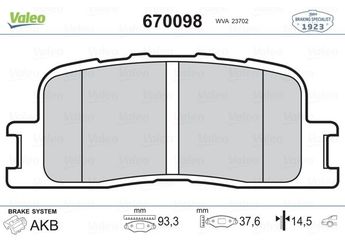 Fren Disk Balata Arka AYD 60627A  446621010 446633090 04466-33090 446633100 04466-33100 446633130 04466-33130 446633140 04466-33140 0446633090 0446633100 0446633130 0446633140 446606010 04466-06010 446648020 04466-48020 446648080 04466-48080 0446621010 0446648020