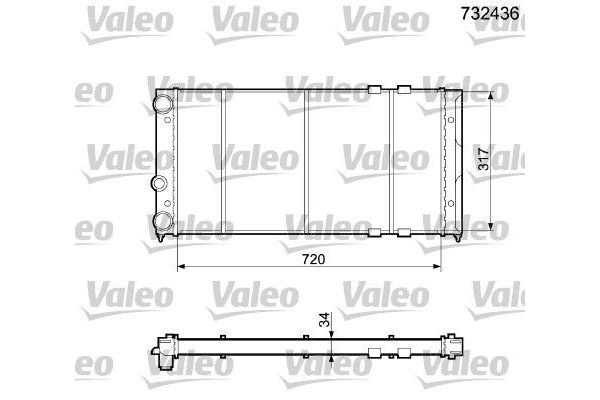 Su Radyatörü  Volkswagen Passat Variant (315)(06.1988->1993)  VALEO 732436
