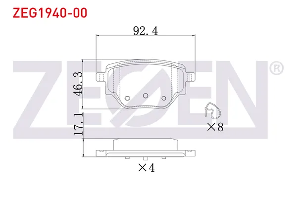Fren Disk Balata Arka Opel Corsa F / Corsa-e F (2019->)  ZEGEN ZEG1940-00