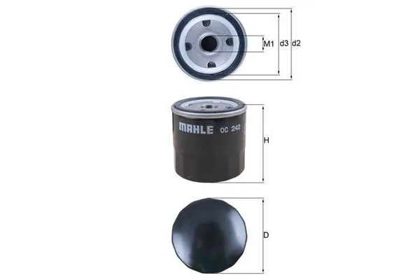 Yağ Filtresi  Daewoo Kalos (2002->)  MAHLE OC 242
