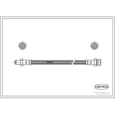 Fren Hortumu Ön Sağ veya Sol Volkswagen Käfer 1200 (Tip 1)(08.1978->1985)  CORTECO 19034945