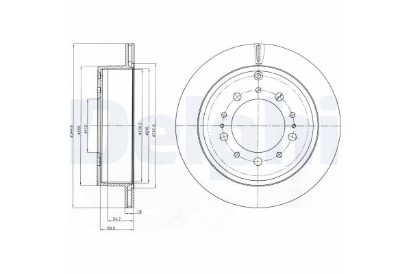 Fren Disk Ayna Arka Sağ ve Sol Toyota Land Cruiser 200 (J20)(2008->)  DELPHI BG4275