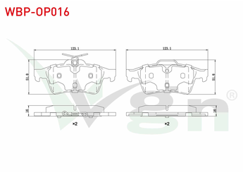 Fren Disk Balata Arka WGN WBP-OP016  