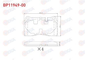 Fren Disk Balata Ön VEKA BP11949-00  