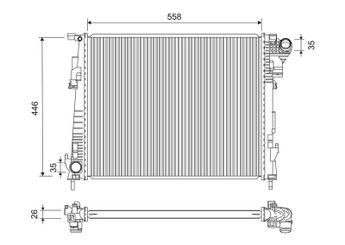 Su Radyatörü  VALEO 734946  46480388 2140000Q0C 21400-00Q0C 4416948 93854164 8200411166