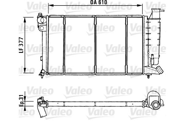 Su Radyatörü  Peugeot 306 3/5 Kapı (S1)(01.1993->05.1996)  VALEO 731181