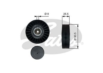 Vantilatör Kayış Gergi Rulmanı  GATES T36005  37145276 37145276A 37145278A 74145278E