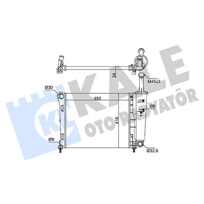 Su Radyatörü  Fiat 500 (150) Cabrio (2009->)  KALE 363060