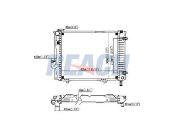 Su Radyatörü  VEKA 16-1219B  A1245001503 1245001403 124 500 14 03 1245001503 124 500 15 03 A1245001403