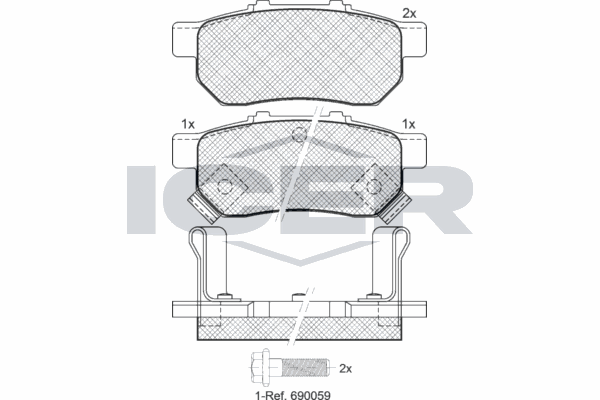 Fren Disk Balata Arka Honda CRX (EG/EH)(04.1992->)  AYD 60168A