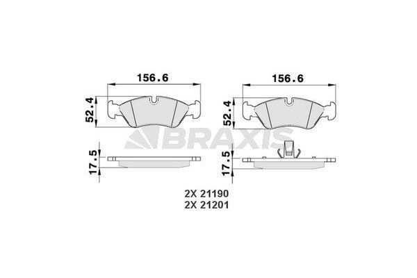 Fren Disk Balata Ön Opel Astra F Van (1991->)  BRAXIS AA0038