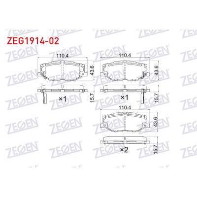 Fren Disk Balata Ön ZEGEN ZEG1914-02