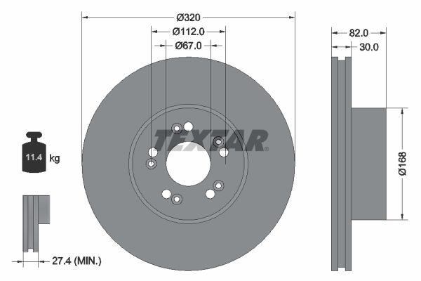Fren Disk Ayna Ön Sağ ve Sol Mercedes S -Serisi Coupe (BM 140)(01.1992->)  AYD 51378