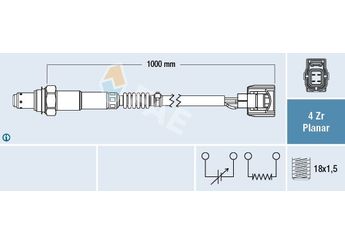 Oksijen (Lambda) Sensörü  FAE 77620  A0035428518 A 003 542 85 18 35428518 003 542 85 18
