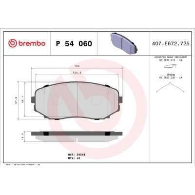 Fren Disk Balata Ön BREMBO P 54 060