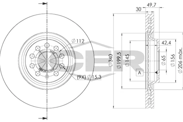 Fren Disk Ayna Ön Sağ ve Sol Volkswagen Arteon Shooting Brake (3H9)(07.2020->)  WALBURG WBD1324