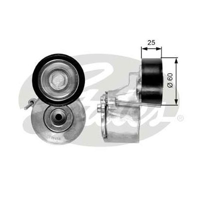 Vantilatör Kayış Gergi Rulmanı  Peugeot 206 + (02.2009->)  GATES T38458