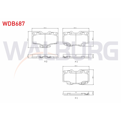 Fren Disk Balata Ön WALBURG WDB687