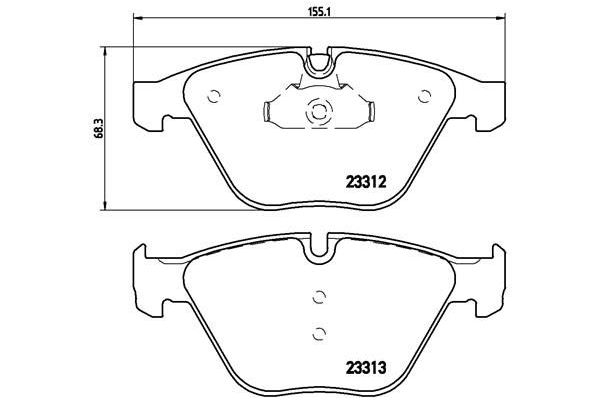 Fren Disk Balata Ön BMW 5 Serisi Touring (E61)(2004->)  BREMBO P 06 054X