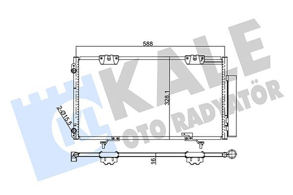 Klima Radyatörü  Toyota Avensis Combi SW (T22)(1998->)  KALE 345580