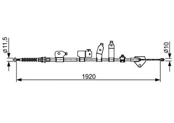El Fren Teli Arka Sağ BOSCH 1 987 482 438  4642002121 46420-02121 46420 02121
