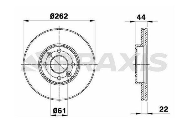Fren Disk Ayna Ön Sağ ve Sol Renault Laguna Grandtour (K56)(08.1995->)  BRAXIS AE0117