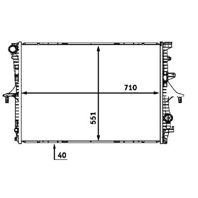 Su Radyatörü  Volkswagen Touareg (7L6)(12.2006->2010)  MAHLE CR 569 000P