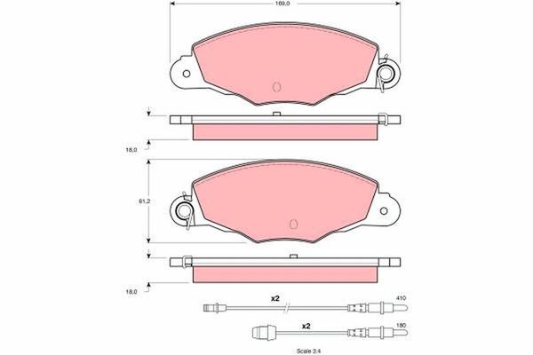 Fren Disk Balata Ön Citroen Xantia Break (01.1998->)  PSA ORJINAL 4251.45