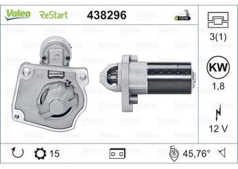 Marş Dinamosu  VALEO 438296  9674077280 1614016380 1628564780