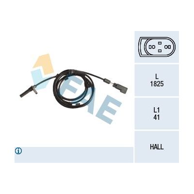 Abs Sensörü Arka Sağ Ford Transit Kombi (TT9)(2006->)  FAE 78259