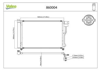 Klima Radyatörü  VALEO 860004  976061E300 97606-1E300