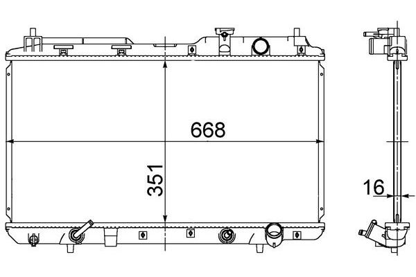 Su Radyatörü  Honda CR-V (RD1/3)(01.1997->)  MAHLE CR 740 000S