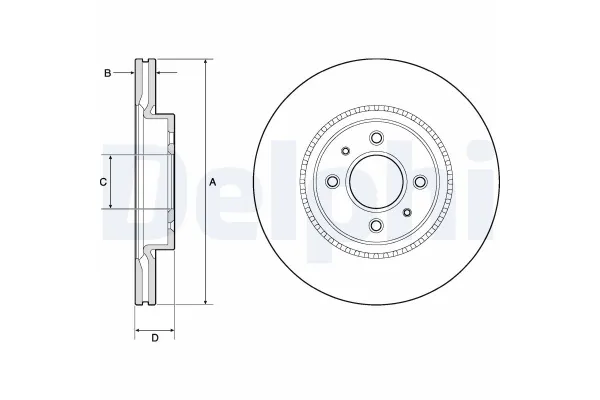 Fren Disk Ayna Ön Sağ ve Sol Kia Rio (YB)(2016->)  DELPHI BG4743C