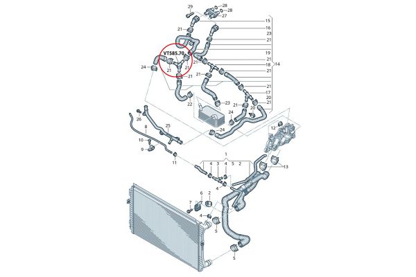 Termostat  VOLKSWAGEN ORJINAL 7E0121113B