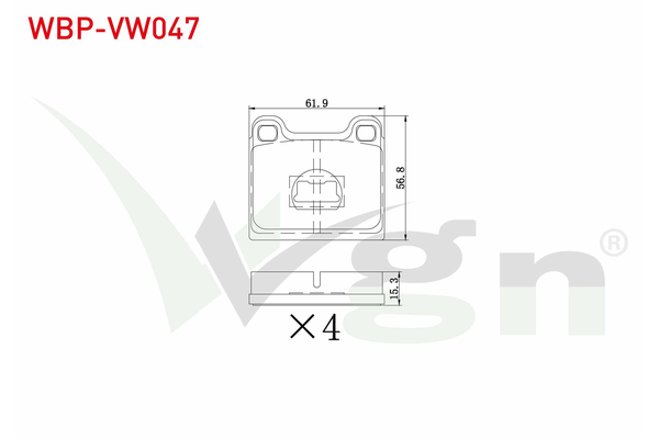 Fren Disk Balata Ön Volkswagen Golf I (171/173)(08.1974->1981)  WGN WBP-VW047