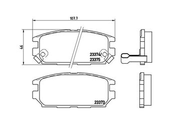 Fren Disk Balata Arka MAGNETI MARELLI 363700454025  58101C5A00 MB857610 MB857611 MB928067 MN102625 MR129434 MR389581 MR389582 MR510925 MZ690021 MZ690041 AY060MT002
