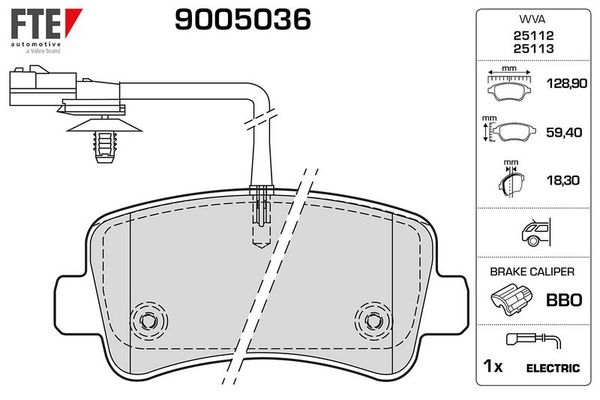 Fren Disk Balata Arka Opel Movano B P.Van / Minibüs (2010->)  FTE 9005036