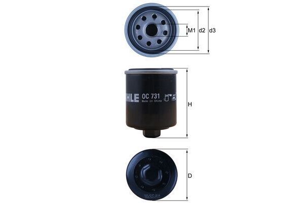 Yağ Filtresi  MAHLE OC 731