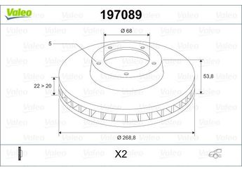 Fren Disk Ayna Arka Sağ ve Sol VALEO 197089  4B3615601