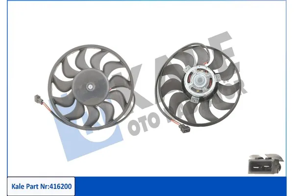 Radyatör Fan ve Motoru  Volkswagen T4 Transporter Kamyonet Çift Kabin Syncro (08.1992->2003)  KALE 416200