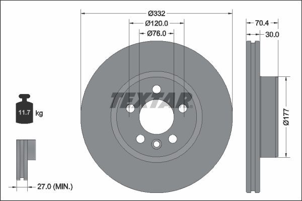 Fren Disk Ayna Ön Sağ ve Sol Volkswagen Transporter Multivan (ST)(10.2021->)  AYD 51573