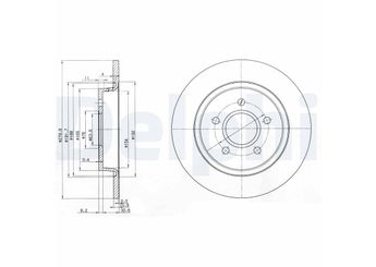 Fren Disk Ayna Arka Sağ ve Sol DELPHI BG3897C  1223566 1223568 1253962 1253963 1323551 1373361 1469081 1500156 2025944 3M512A315DB 3M512A315E1D 3M512A315EA 3M512A315EB 3M512A315EC 3M512A315ED 7M512A315BA ME7M5J2A315BA 30666802 30769113 31341645 31341646 31471039 3147139 31499632