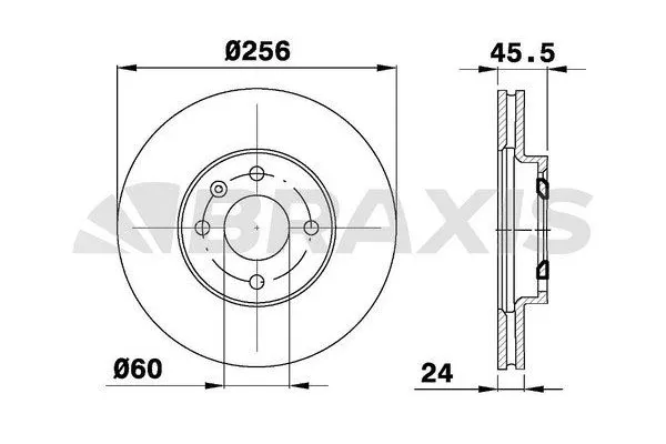 Fren Disk Ayna Ön Sağ ve Sol Chevrolet Aveo HB (2011->)  BRAXIS AE0444