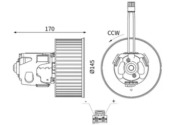Kalorifer Motoru  MAHLE AB 150 000S  64119194590 64 11 9 194 590 64119200935 64 11 9 200 935 64119242608 64 11 9 242 608 9194590 9 194 590 9200935 9 200 935 9242608 9 242 608