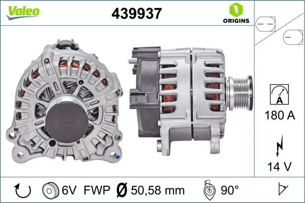 Alternatör  Audi A6 Sedan (4GC)(09.2014->)  VALEO 439937