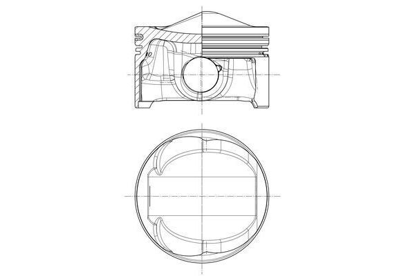 Piston (84.50MM-STD)  Audi S4 Sedan (8K2)(03.2009->)  MAHLE 028 PI 00125 000